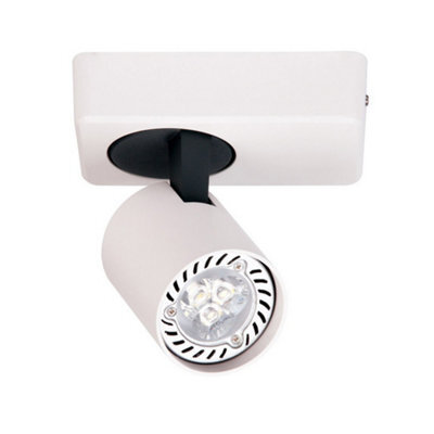 Luminosa Lighting Luminosa Modern Spotlights White, Black 1 Light  With Aluminum, White Shade, Gu10