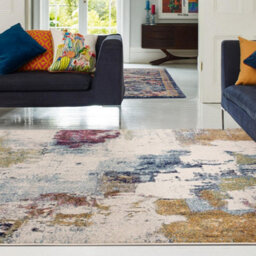 Furniturebox Uk Ruddick Multicoloured Distressed Rug 120X170 - thumbnail 2
