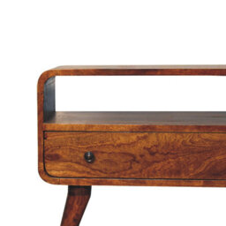 Wyld Haus Olbia Compact Chestnut Mango Wood Curved Tv Media Unit - thumbnail 5