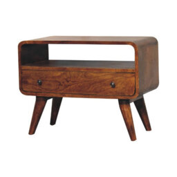 Wyld Haus Olbia Compact Chestnut Mango Wood Curved Tv Media Unit - thumbnail 4