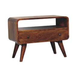 Wyld Haus Olbia Compact Chestnut Mango Wood Curved Tv Media Unit - thumbnail 3