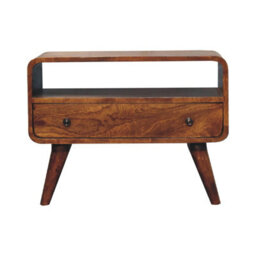 Wyld Haus Olbia Compact Chestnut Mango Wood Curved Tv Media Unit - thumbnail 2