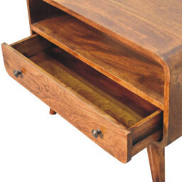 Wyld Haus Olbia Compact Chestnut Mango Wood Curved Tv Media Unit - thumbnail 7