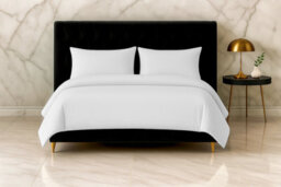 Microfibre Soft Touch Duvet Cover And Pillowcase/s Set Bed Linen White - thumbnail 1