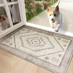 Ameha Cashmere Rug Non Slip Mat Brown & Beige Bedroom Living Room Entrance Small Door Mats (Radiant, 40 X 60 Cm) - thumbnail 8