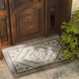 Ameha Cashmere Rug Non Slip Mat Brown & Beige Bedroom Living Room Entrance Small Door Mats (Radiant, 40 X 60 Cm) - thumbnail 6