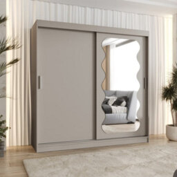 Arte Luxurious Creamy Cashmere Spoti Sliding Door Wardrobe 2000mm X 2000mm X 620mm - A Refined Storage Solution