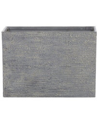 Beliani Grey Stone Rectangular Planter 34 X 80 X 56 Cm - Fibreglass-Reinforced Fibre Clay - thumbnail 1
