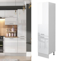 Impact Furniture Kitchen Cabinets Set 12 Units Tall Larder Modern Pantry Storage White Gloss Base Wall 280Cm Ella - thumbnail 4