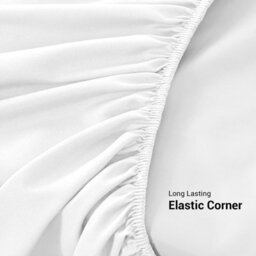 Ameha Super King Plain Dyed Fitted Sheet 40Cm-Extra Deep Pocket White Fitted Bed Sheets Soft Microfiber Bedding Sheet 180X200 Cm - thumbnail 9
