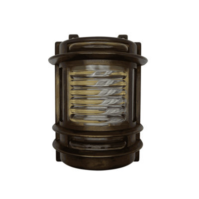 Lampfix Navigator 09005 Outdoor Ip64 1 Light Wall Light In An Antique Brass Finish