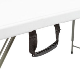 Harbour Housewares Height Adjustable Folding Trestle Table - 120Cm (4Ft) - White - Heavy Duty Portable Indoor & Outdoor - thumbnail 5