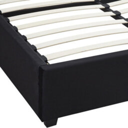 Seconique Madison Ottoman 5' King Size Bed Black Velvet Fabric - thumbnail 4