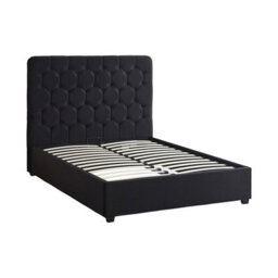Seconique Madison Ottoman 5' King Size Bed Black Velvet Fabric - thumbnail 6