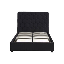 Seconique Madison Ottoman 5' King Size Bed Black Velvet Fabric - thumbnail 7