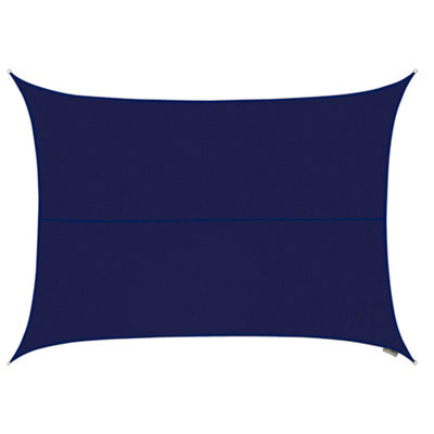 Kookaburra 5M X 4M Rectangle Waterproof Blue Garden Patio Sun Shade Sail Canopy 98% Uv Block With Free Rope - image 1