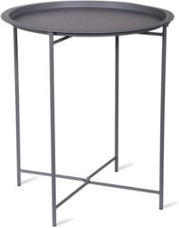 Garden Trading Charcoal Steel Outdoor Bistro Tray Table Only Foldable Removable Tray Top Matt Powder Coated Steel - thumbnail 7