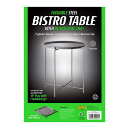 Garden Trading Charcoal Steel Outdoor Bistro Tray Table Only Foldable Removable Tray Top Matt Powder Coated Steel - thumbnail 4