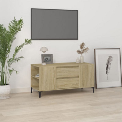 Walplus Tv Cabinet Sonoma Oak 102X44.5X50 Cm Engineered Wood - image 1