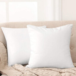 Deconovo Set Of 2 Crushed Velvet Cushion Covers 60Cm X 60Cm 24X24 Inches Throw Pillowcases For Chairs With Invisible Zipper White - thumbnail 1