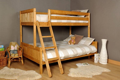 Comfy Living Wooden Bunk Bed Childrens Kids Pine