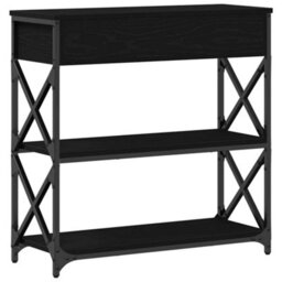 Walplus Console Table With Drawer With Shelf Black Oak 75 X 28 X 75 Cm - thumbnail 5