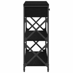 Walplus Console Table With Drawer With Shelf Black Oak 75 X 28 X 75 Cm - thumbnail 4