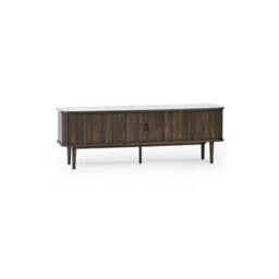 Julian Bowen Arya Wide Sliding Door Tv Unit - Dark Oak - thumbnail 3