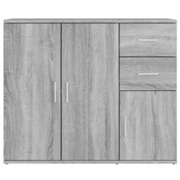 Berkfield Classic Sideboard Grey Sonoma 91X29.5X75 Cm Engineered Wood - thumbnail 6