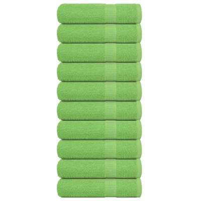 Berkfield Bath Towels 10 Pcs Apple Green 100X150 Cm 360 Gsm 100% Cotton - image 1