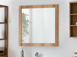 Impact Furniture Bathroom Furniture Set 800mm Vanity Floor Unit Freestanding With Sink And Wall Mirror Oak Effect Classic - thumbnail 8