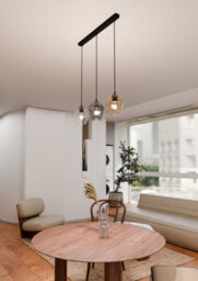Emibig Lighting Emibig Istar Pendant Lamp  3 X E27 Black With Transparent, Graphite And Amber Shade - thumbnail 5