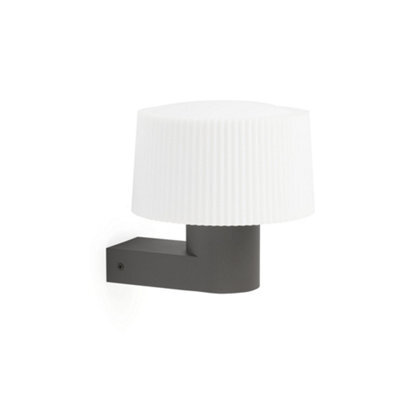 Luminosa Lighting Luminosa Muffin Outdoor Modern Wall Lamp Dark Grey 1X E27 Ip44 - image 1