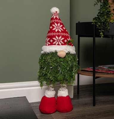 Samuel Alexander 76Cm Red And White Christmas Tree Standing Gonk With Snowflake Hat And Extendable Legs - image 1