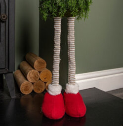Samuel Alexander 76Cm Red And White Christmas Tree Standing Gonk With Snowflake Hat And Extendable Legs - thumbnail 7