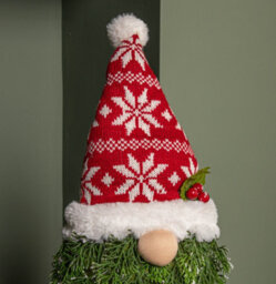 Samuel Alexander 76Cm Red And White Christmas Tree Standing Gonk With Snowflake Hat And Extendable Legs - thumbnail 5