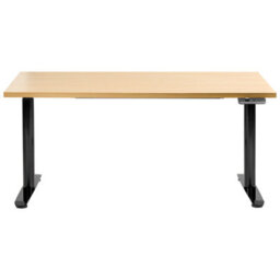 Beliani Electric Adjustable Standing Desk Destinas Black/ Light Brown 160 Cm 72 Cm - thumbnail 4