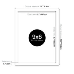 9X6 White Picture Frame (22.9 X 15.2Cm) Poster, Photo, Artwork, Gallery Wall Or Print - thumbnail 3
