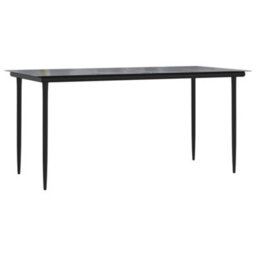 Berkfield 7 Piece Garden Dining Set Black Pvc Rattan - thumbnail 7