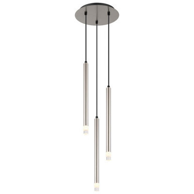 Luminosa Lighting Luminosa Ryan Cluster Pendant Ceiling Light Nickel Matt 3X G9 - image 1