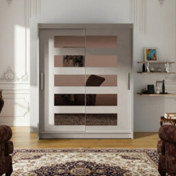 Galeria Sliding Door Wardrobe With Mirror Cashmere - thumbnail 1