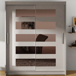 Galeria Sliding Door Wardrobe With Mirror Cashmere - thumbnail 2