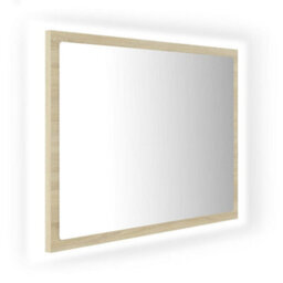 Walplus Led Bathroom Mirror Sonoma Oak 60X8.5X37 Cm Acrylic - thumbnail 2