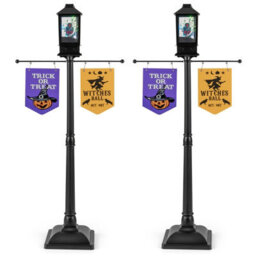 Gainoom 156 Cm Black Halloween Lamp Post Sound-Activated Halloween Street Lamp - thumbnail 9