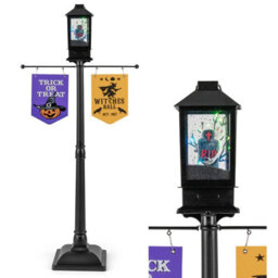 Gainoom 156 Cm Black Halloween Lamp Post Sound-Activated Halloween Street Lamp - thumbnail 1
