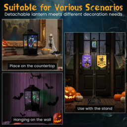 Gainoom 156 Cm Black Halloween Lamp Post Sound-Activated Halloween Street Lamp - thumbnail 7