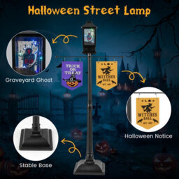 Gainoom 156 Cm Black Halloween Lamp Post Sound-Activated Halloween Street Lamp - thumbnail 5