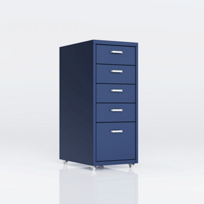 Flexispot Five Drawers Movable Under-Desk File Cabinet Klein Blue - image 1