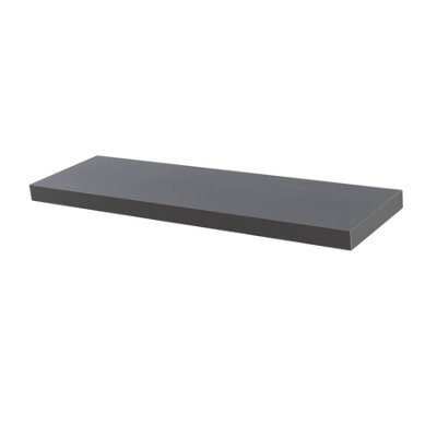 Harbour Housewares 80Cm Floating Wall Shelf - Grey - Photo Gallery Bookshelf Wall Shelves For Storage & Display