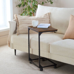 Eldo Heeled Over-Sofa Table With Lockable Wheels And Wipe-Clean Surface, H60 X W40 X D30Cm - thumbnail 1